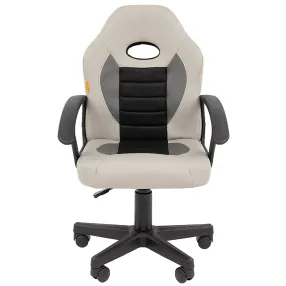 детское кресло chairman kids 111 экокожа/ткань tw серая