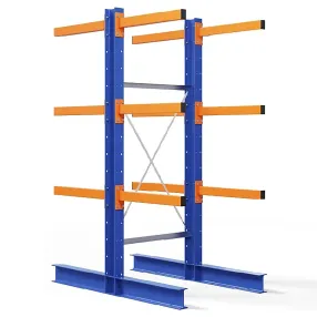 стеллаж консольный двухсторонний 2500х1064х1320 (3 яруса + основание)