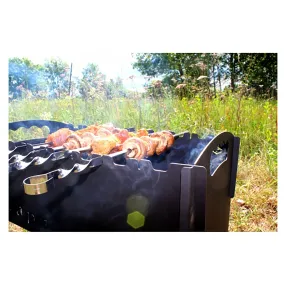 мангал разборный «жарим мясо» (310х500х295) с переносной сумкой