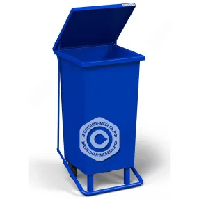 контейнер для мусора металлический 120 л. с педалью (1028х400х470)