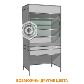 шкаф вытяжной алюминиевый профиль без тумбы ма-в-2 (столешница постформинг серый)