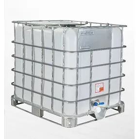 еврокуб в обрешетке на металлическом поддоне