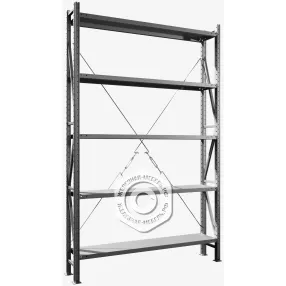 стеллаж ms u 2500х1500х300 (5 полок, нагрузка на полку 150 кг)