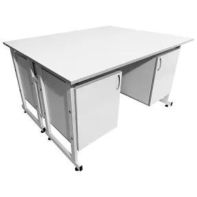 стол лабораторный островной сло 22.004 (белый)