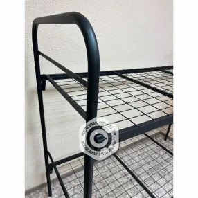 кровать одноярусная 4020 l, спинка d32х18, ложе 1900х700, сетка 100х60, 2 перемычки (цвет чёрный)