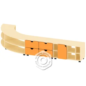 стеллаж передвижной мобильный из трех частей ст-ад-137