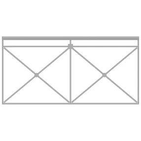 секция пешеходного ограждения по-1 крест тип 1, порошковая окраска