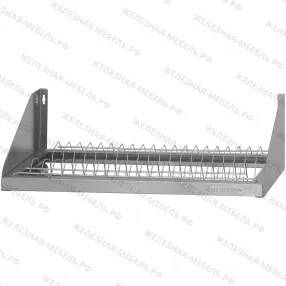 полка для сушки посуды пспн - 1000х300х180 «norma inox», нерж. сталь, сетка «тарелки» (без поддона)