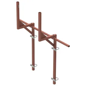 кронштейн для мусоросбросов, крепление к лесам