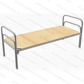 кровать «п-образная двойная» к6412л спинка d32х38, ложе 1900х700, закруглённое, лдсп 5 перемычек