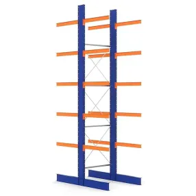стеллаж консольный двухсторонний 3500х1082х2160 (5 ярусов + основание)