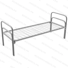 кровать «п-образная двойная» к6411с спинка d32х32, ложе 1900х700, клин, сетка 100х100, 1 перемычка