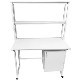 стол лабораторный с надстройкой слн 16.003 (белый)