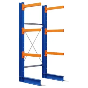 стеллаж консольный односторонний 2500х1073х940 (3 яруса + основание)