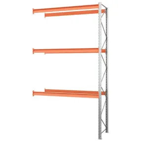 дополнительная секция стеллажа паллетного 4000х1800х1100 мм, 3 яруса (балка сетп 1800/1300 паллетн.)