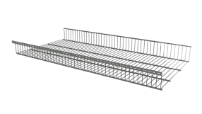 стационарная корзина титан-gs (903х440x85) (цвет серебристый)
