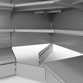 стеллаж торговый внутреннего угла пурина 25 серия