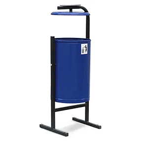 урна металлическая уличная 21 л круглая с пепельницей