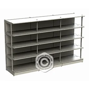 стеллаж торговый усиленный с дополнительной стойкой 25 серия