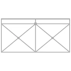 секция пешеходного ограждения по-1 крест тип 2, порошковая окраска