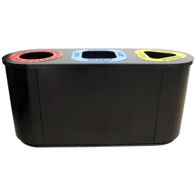 урна для раздельного сбора мусора город 3 секции (3х21л)