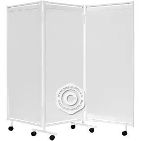 ширма медицинская с пластиком на колесиках ш02